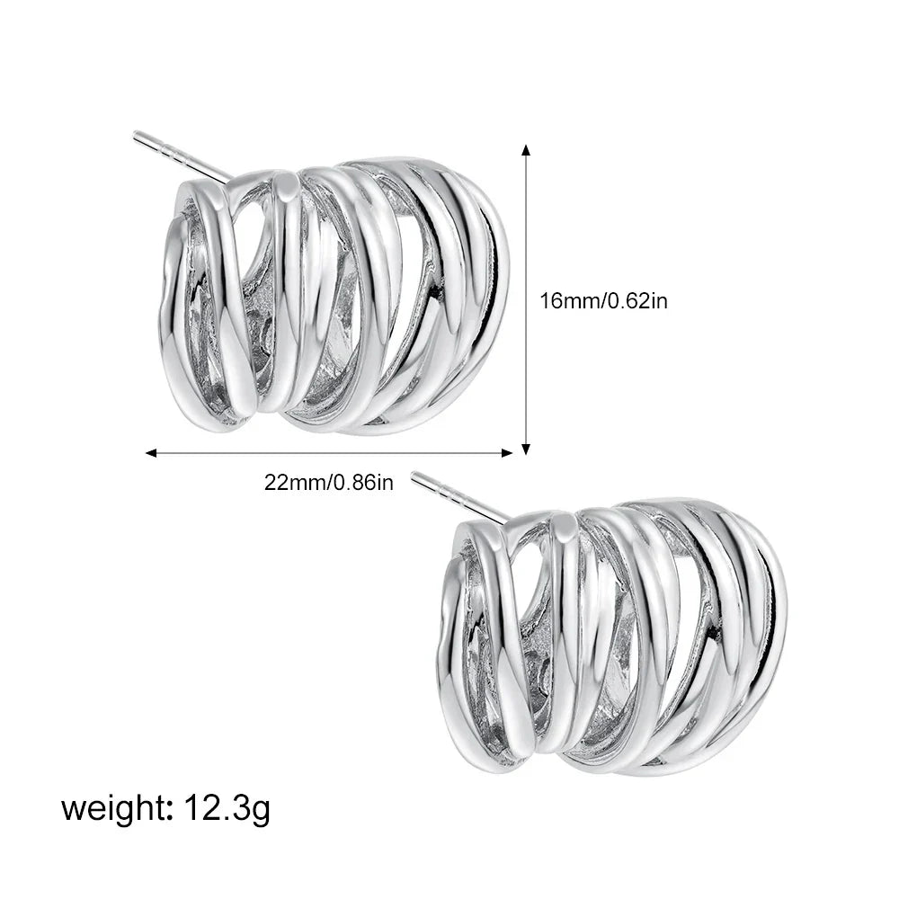Stainless Steel Big Circle Hoop Earrings