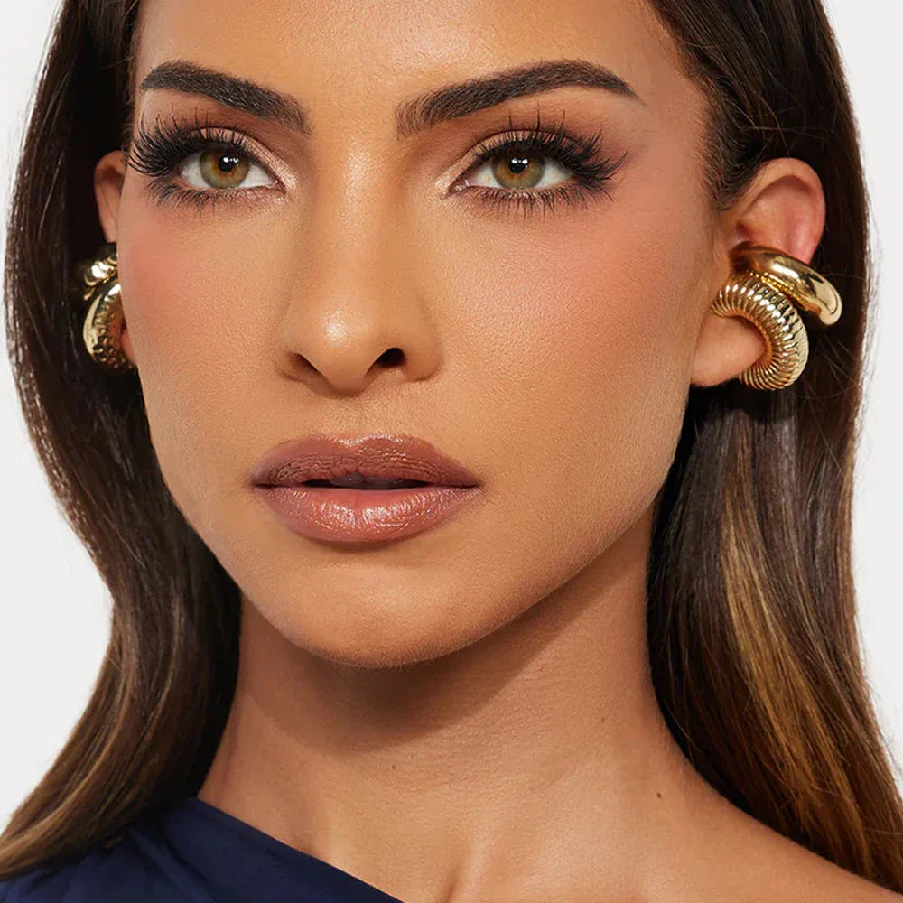 4 Pcs Fashion C Shape Ear Cuff Earrings