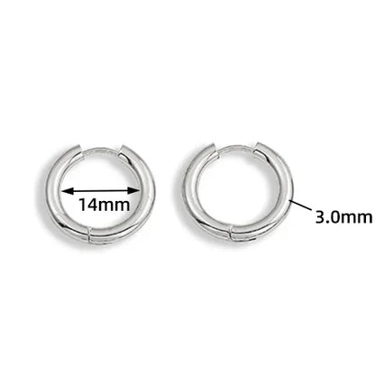 Stainless Steel Big Circle Hoop Earrings