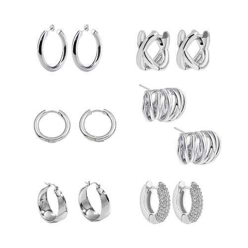 Stainless Steel Big Circle Hoop Earrings