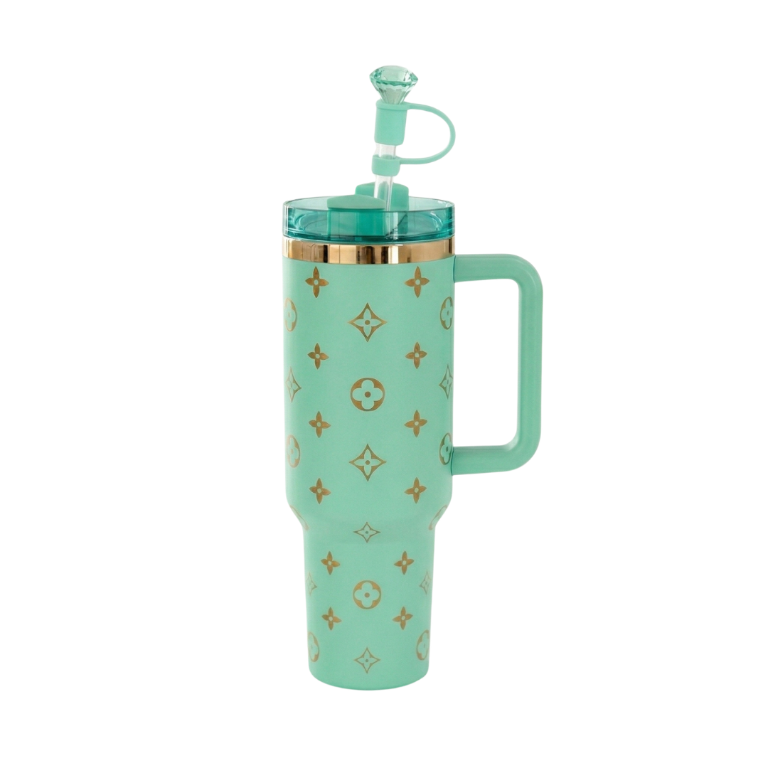 40oz Luxury Tumbler – Aqua Blue